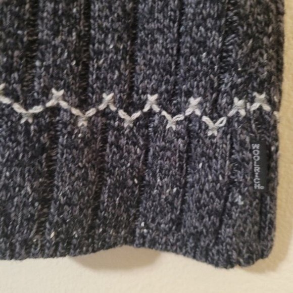 Woolrich Ramie Lambswool Blend Black Heather Zip Vest - Picture 3 of 6